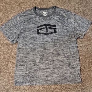 Tapout Gray and Black Short Sleeve Tee